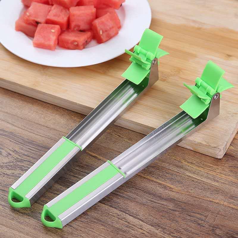 Watermelon Cutter Stainless Steel Windmill Design Cut Watermelon Kitchen Gadgets Salad Fruit Slicer Cutter Tool Divider Peeler - Lily Depot