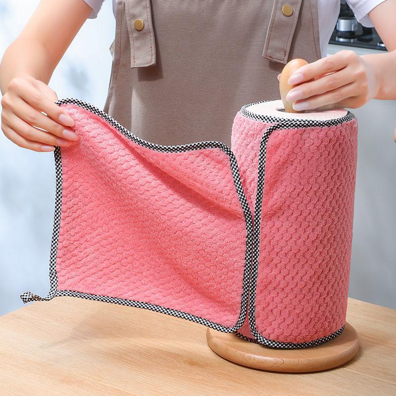 10Pcs Kitchen Cleaning Rag Coral Fleece Dish Washing Cloth Absorbent Scouring Pad Dry and Wet Kitchen Cleaning Towels - Lily Depot