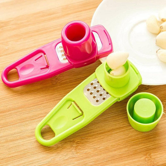 Household Garlic Peeler Functional Ginger Garlic Press Grinding Grater Planer Slicer Cutter Cooking Tool Kitchen Accessories - Lily Depot