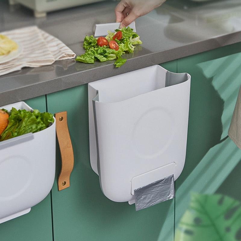 Kitchen Folding Garbage Can Householder Wastebasket Paper Recycle Waste Disposer Waste Bin Trash Kitchen Bucket Garbage 6/10/13L - Lily Depot