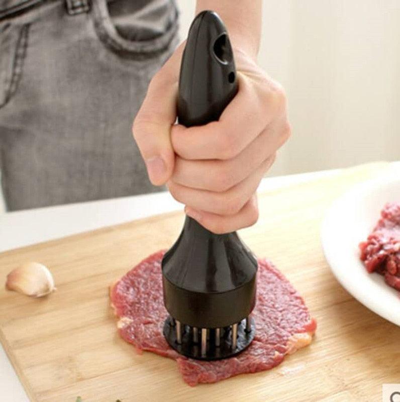 Kitchen stainless steel gadget meat tenderizer needle steak pork chops loose household meat hammer Food Cooking Meat Tool - Lily Depot