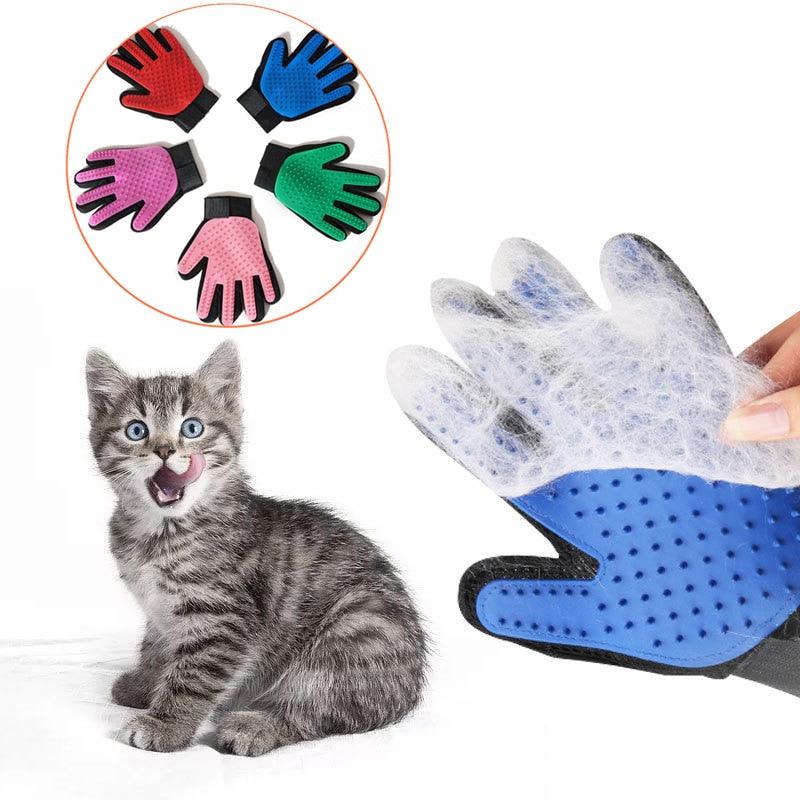 Pet Hair Removal Brush Soft Silicone Material Massage Hair Care Gloves Cat And Dog Hair Cleaning Pet Cleaning Supplies Comb - Lily Depot