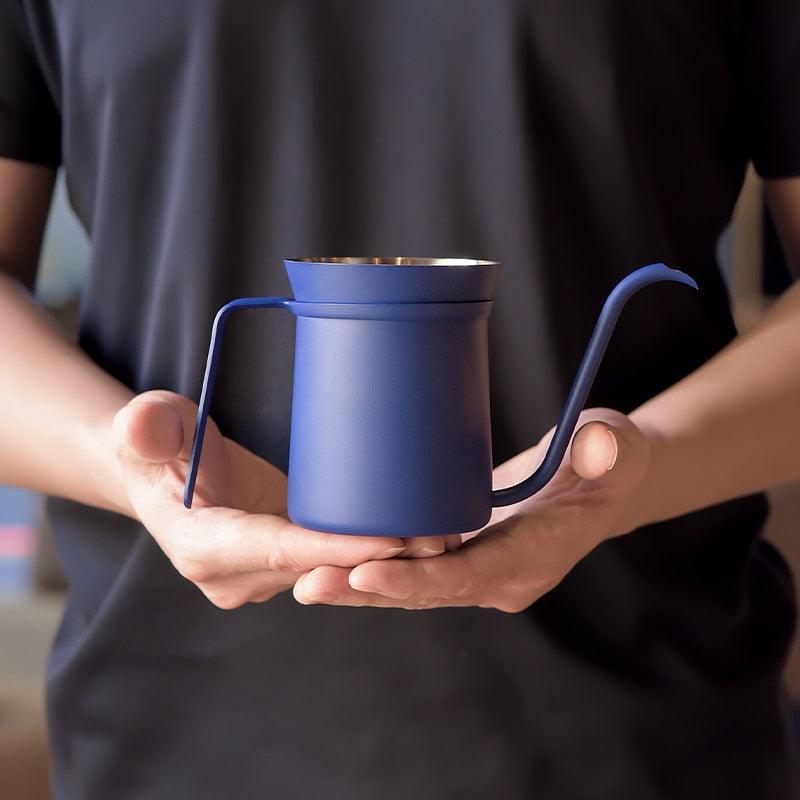 New arrival Pour Over Stainless Steel Kettle 350ml Hand Brewed Coffee Pot Vertical Water Flow Ergonomic Handle Gooseneck Kettle - Lily Depot