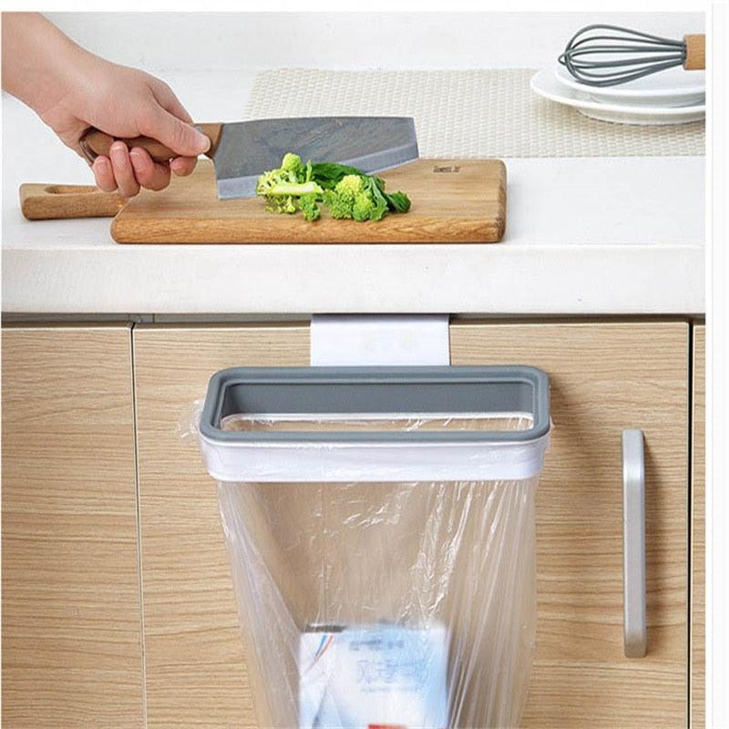 Portable Plastic Garbage Hanging Bag Kitchen Trash Storage Rack Bag Hanging Kitchen CabinetTrash Kitchen Trash - Lily Depot