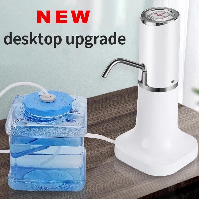 Portable Water Pump Dispenser Water Bottle Pump Mini Barreled Water Electric Pump USB Rechargeable Automatic Bottle Switch - Lily Depot