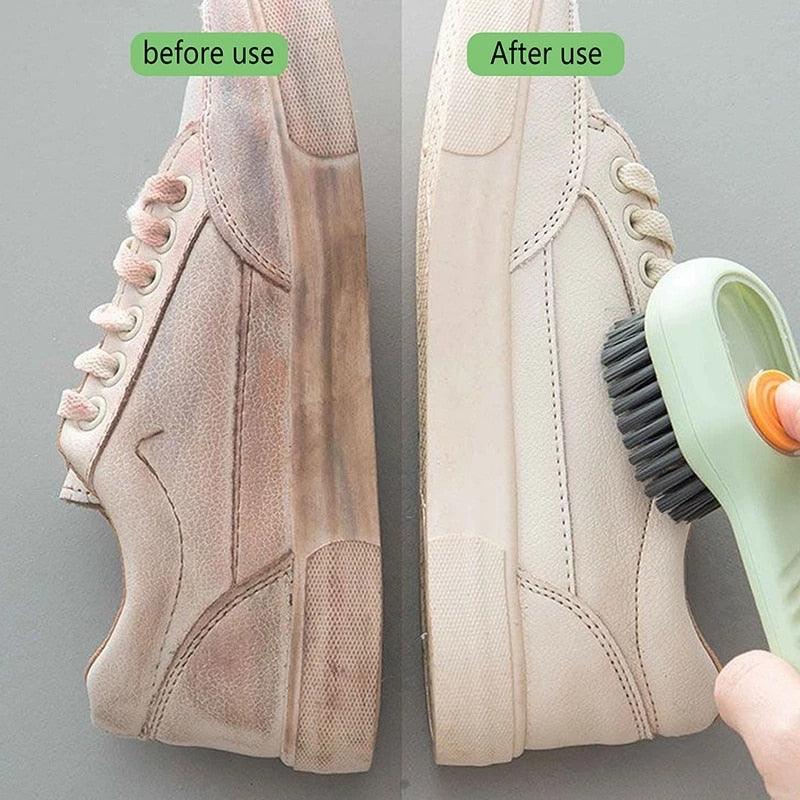Shoe Brush Automatic Liquid Discharge Deep Cleaning Soft Bristles Household Laundry Cleaning Brush for Daily Use - Lily Depot