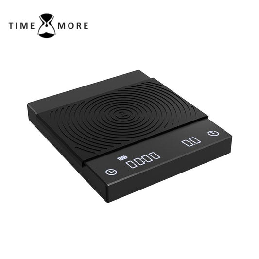 TIMEMORE Black White Mirror BASIC Electronic Scale Coffee Scale Smart Digital Scale Pour Coffee Drip Coffee Scale With USB Scale - Lily Depot