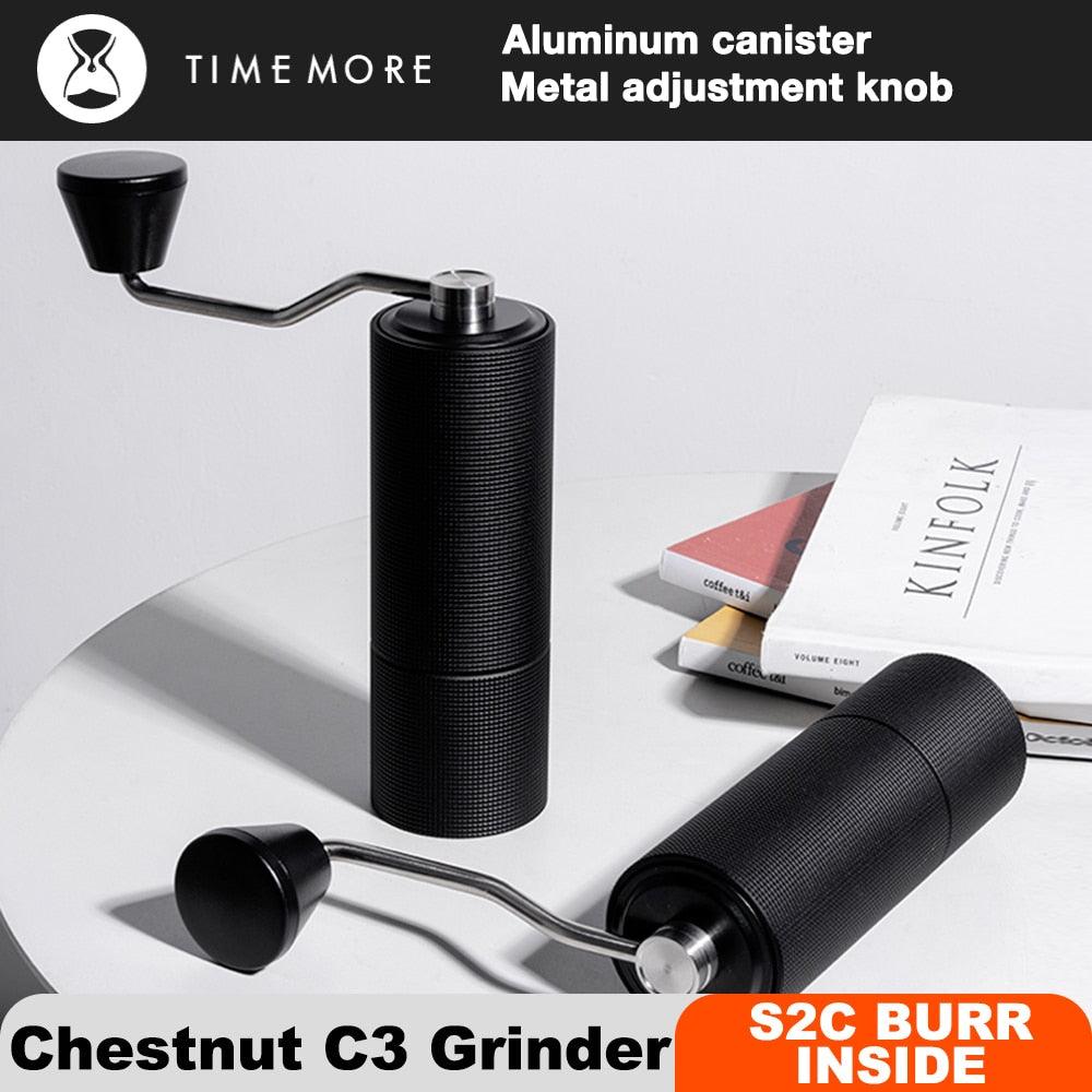 TIMEMORE Chestnut C3 Manual Coffee Grinder S2C Burr Inside High Quality Portable Hand Grinder With Double Bearing Positioning - Lily Depot